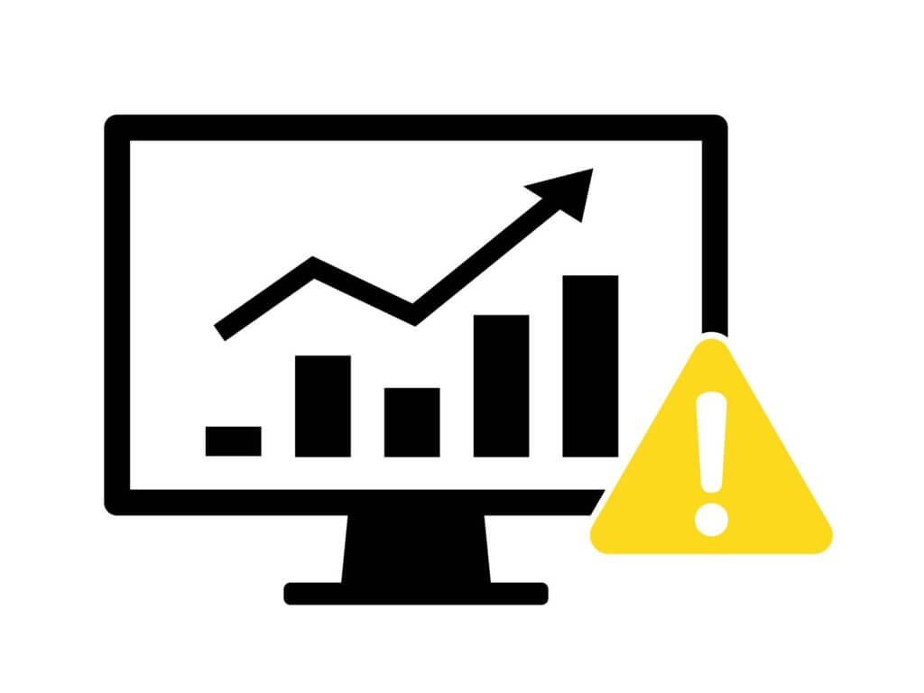 値動きの荒さに注意イラスト